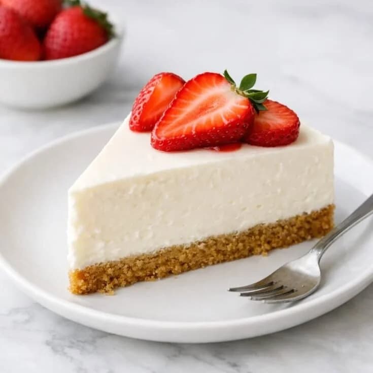 No Bake Cheesecake: Creamy Dessert with Buttery Graham Cracker Crust