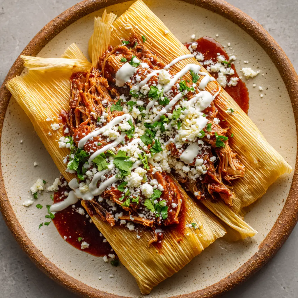 Authentic Homemade Pork Tamales with Red Chile Sauce