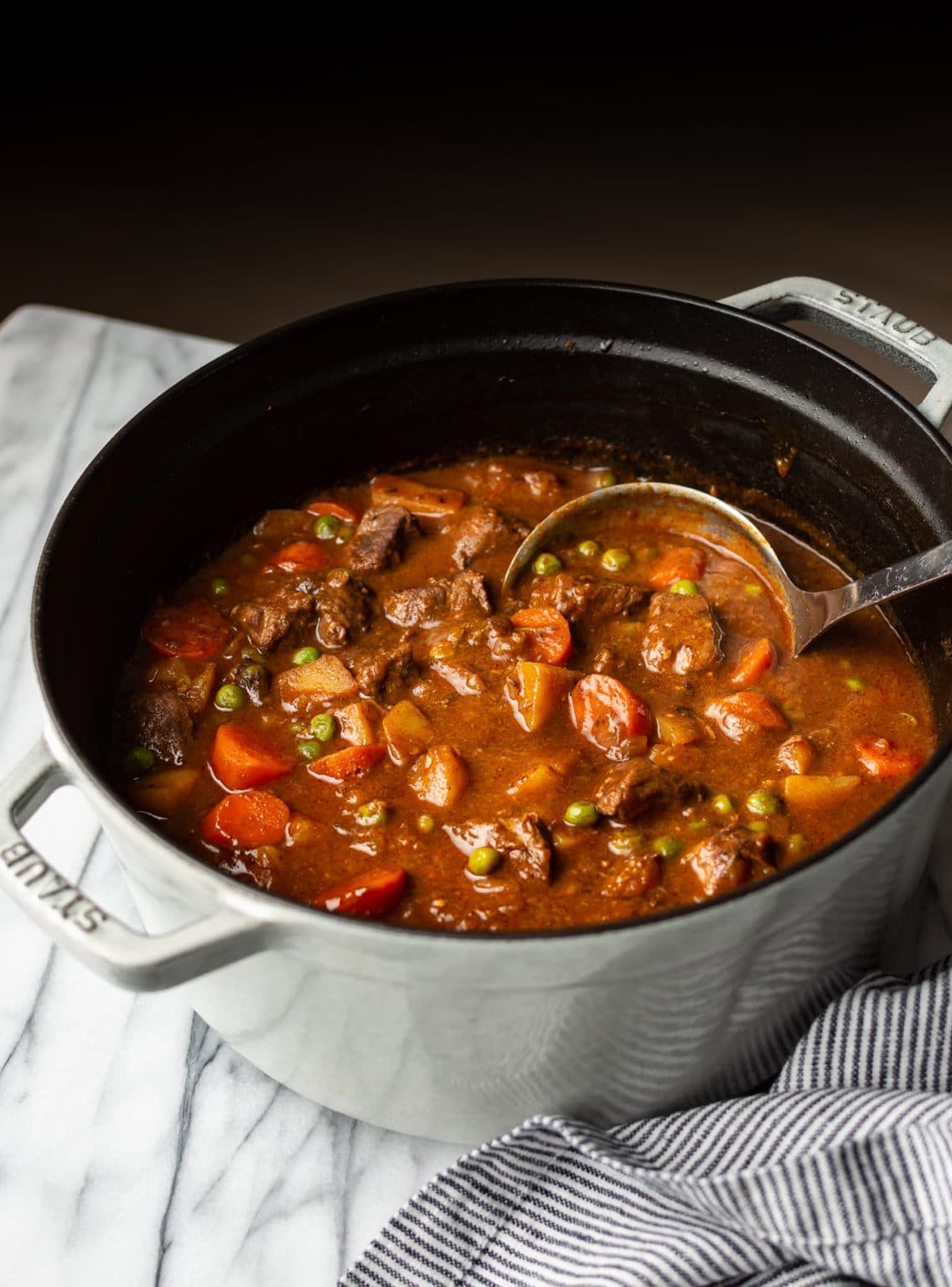 Beef Stew with Tender Chuck, Carrots, and Red Wine Sauce