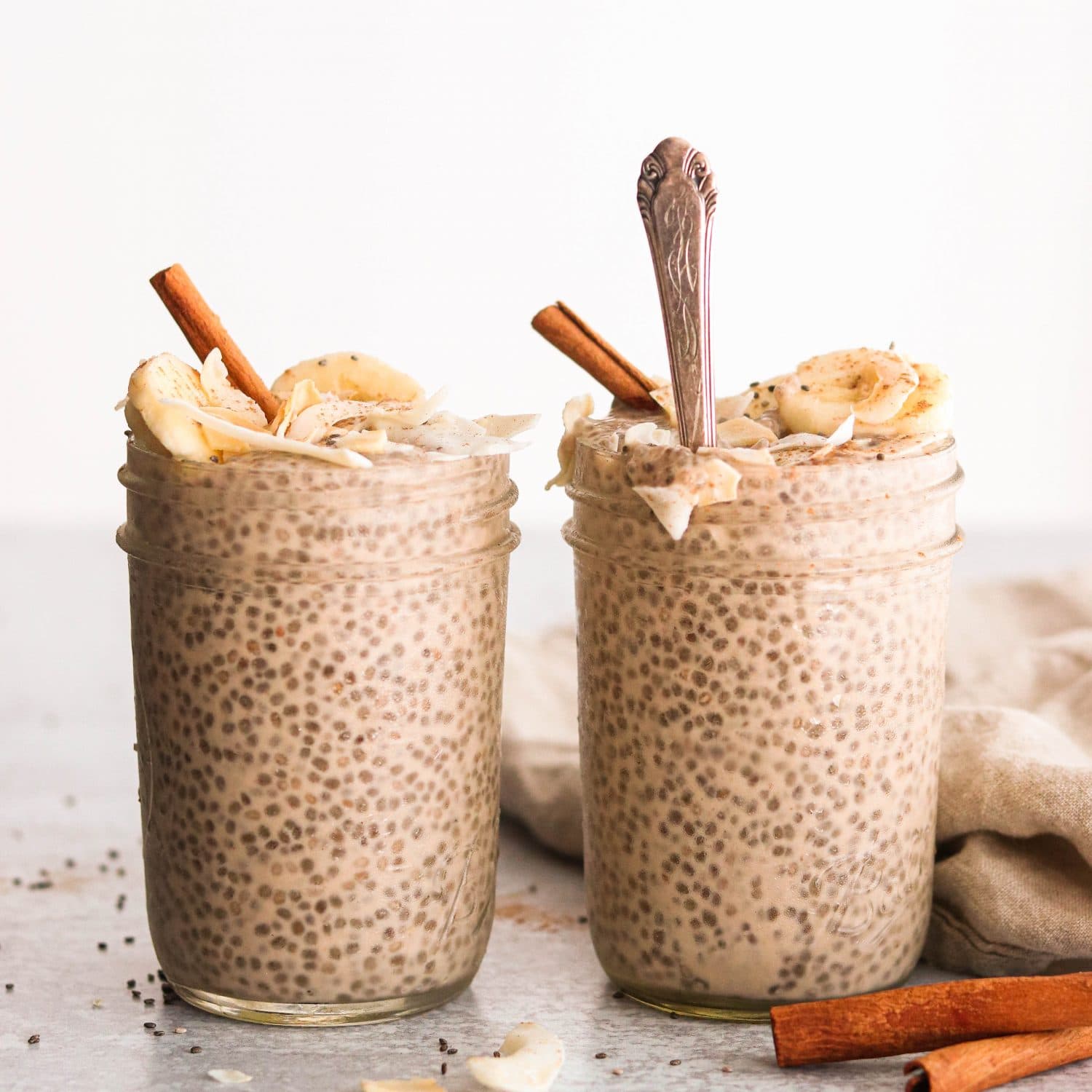 Vegan Chai Latte Chia Pudding with Creamy Cinnamon Spice