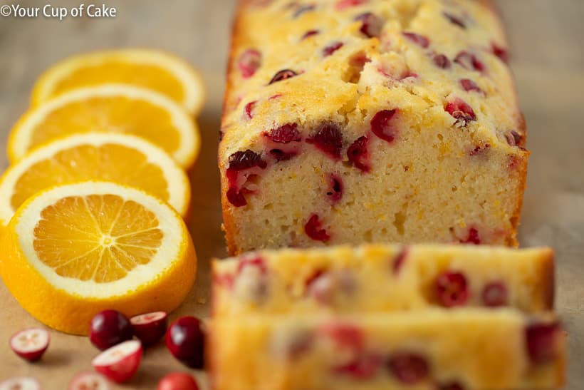 Orange Cranberry Bread with Zesty Orange Peel and Tart Fresh Cranberries