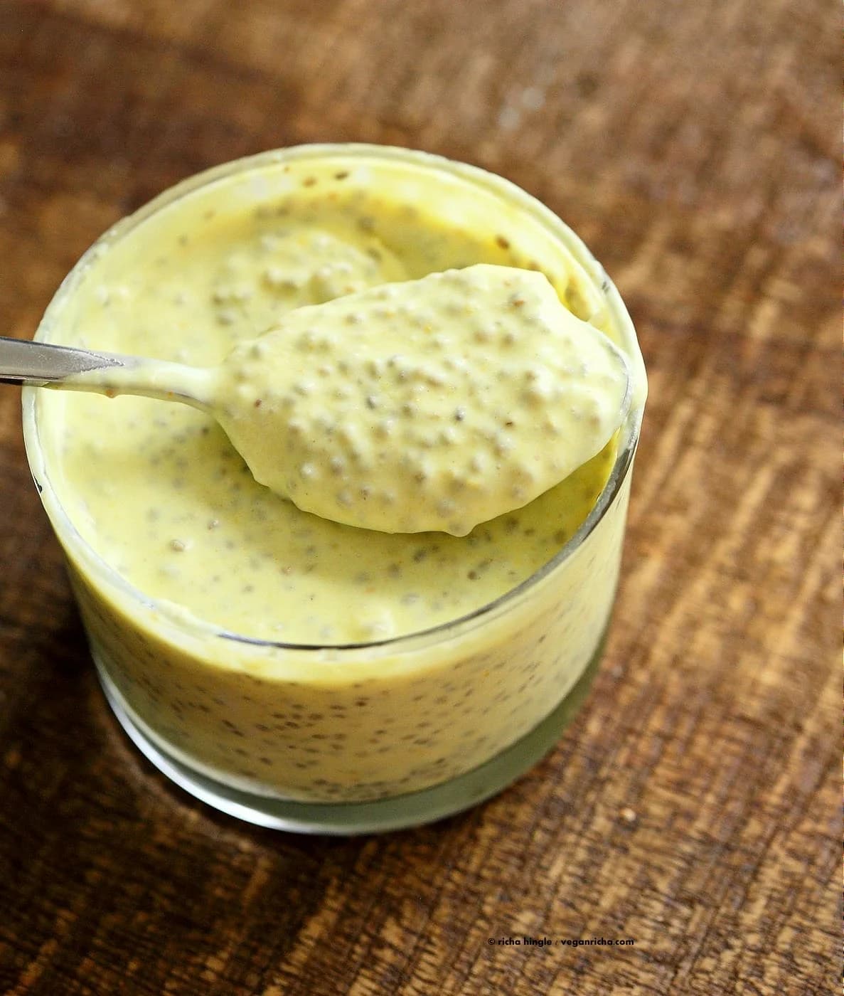 Lemon Curd Chia Pudding with Thick Coconut Milk and Turmeric