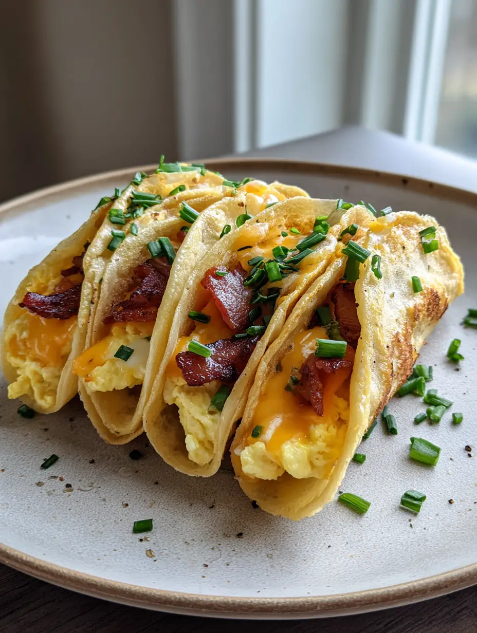 Savory Pancake Tacos: Fluffy Shells with Crispy Bacon and Soft Eggs