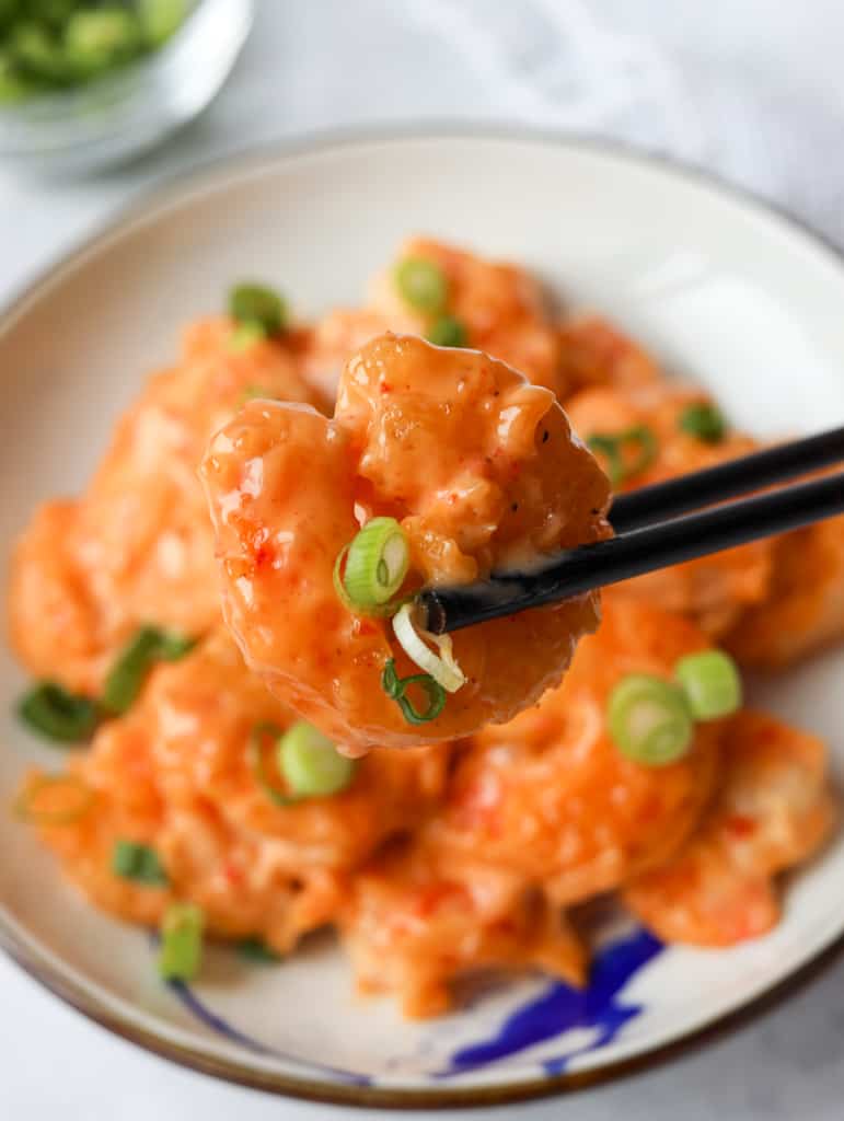 Bang Bang Shrimp with Crisp Cornstarch Coating and Sweet Chili Mayo